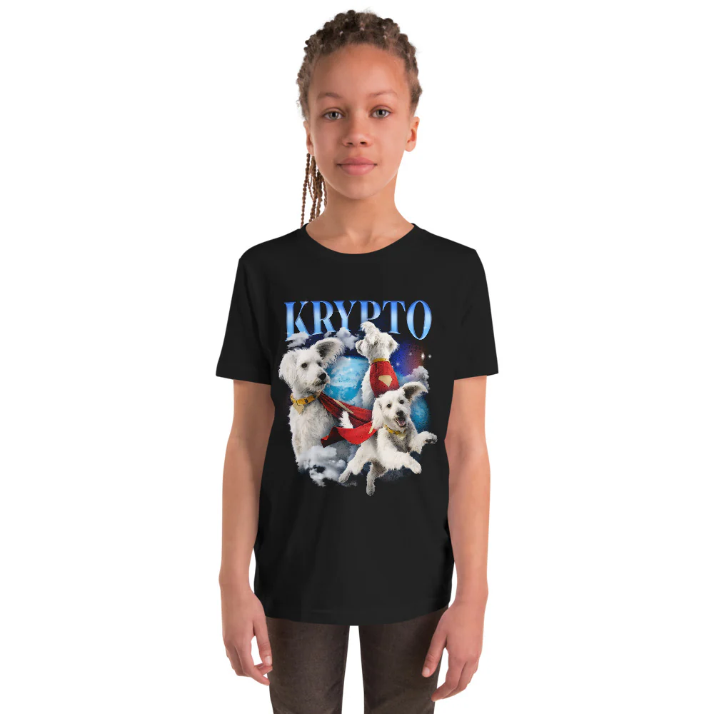 SUPERMAN (2025 Movie) Krypto Heartthrob Youth T-Shirt - Image 2